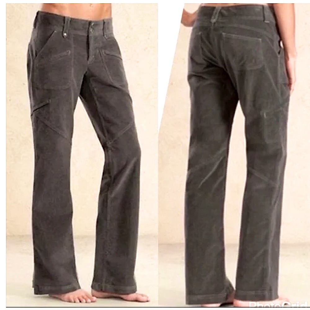 Athleta Flint Grey Weathered Velvet Duster Pant